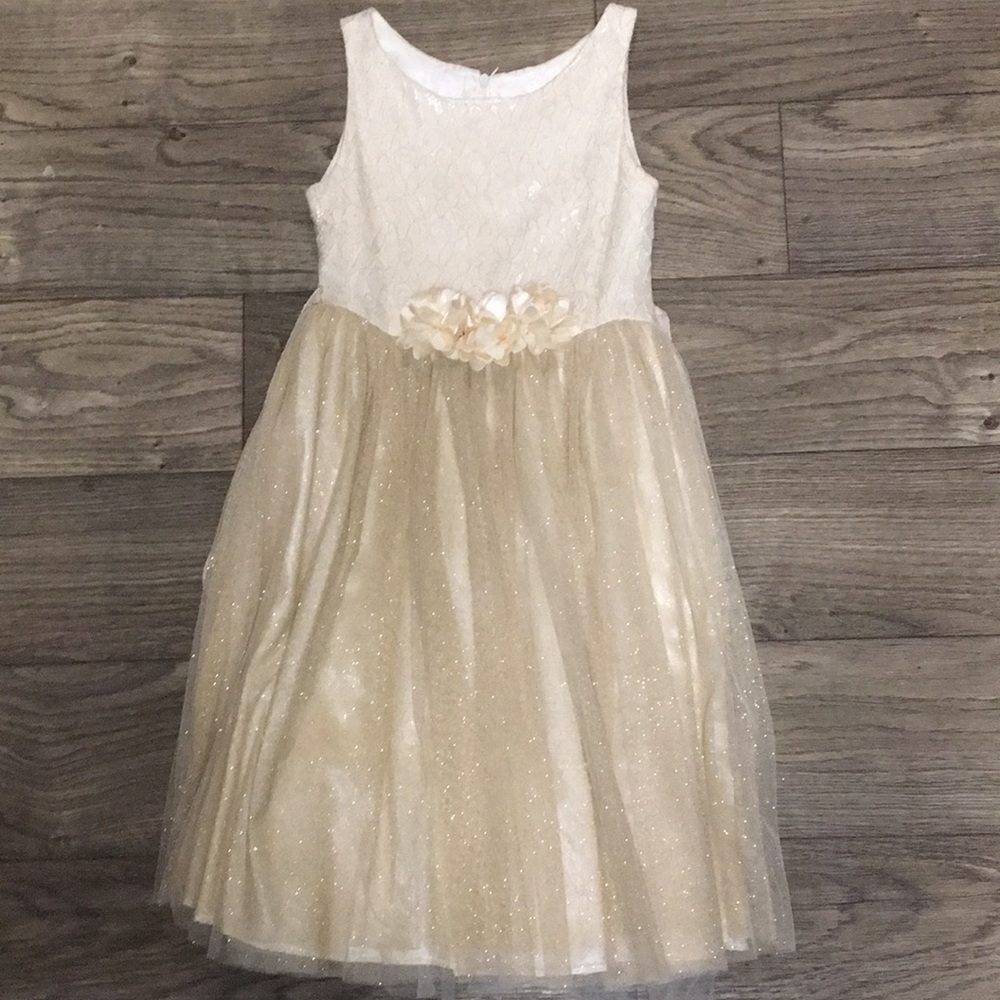 Boho semi-formal girl’s dress for beach wedding